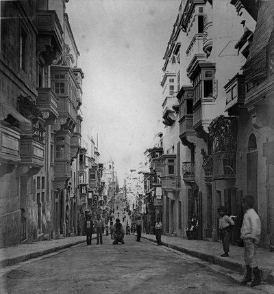 Strade San Paolo, Valletta, c.1880-83 by English Photographer